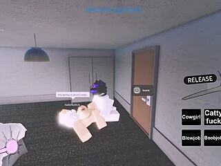 pounding that slut in hardcore missionary for a creampie on roblox