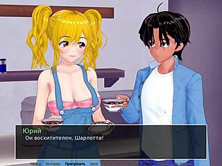 hs tutor gameplay part 5 shows hardcore sucking and cum action