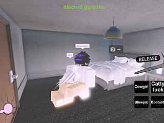 pounding that slut in hardcore missionary for a creampie on roblox