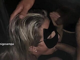 Husband Takes Wife to Gloryhole for Black Cocks.