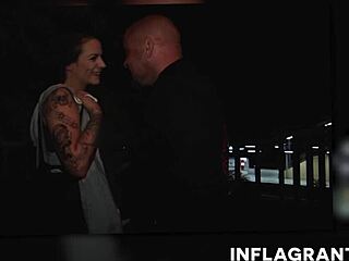 Naked German woman in Berlin at night