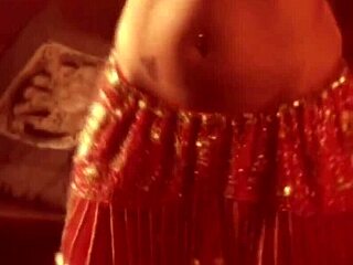belly dancer teasing with erotic moves from the east