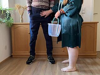 Stepmother pees like cow, teen jerks off