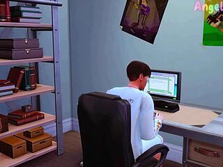 perverted stepsister seduces stepbrother with pussy play then hardcore anal sex in hentai sims 4