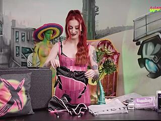 gigi rouge unboxes huge toys for her tight pussy