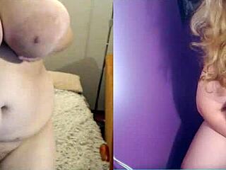 Sister BBW on video chat shows ass in POV with mother-in-law