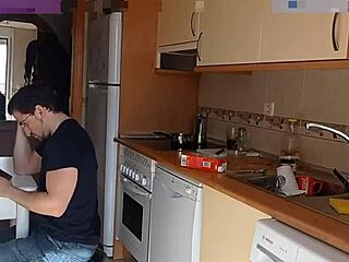 Teen spanks and punishes boy with blowjob, swallows cum! 😜