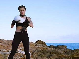 boxer bound and spanked before rimming dom by balearic sea in warrior-themed session