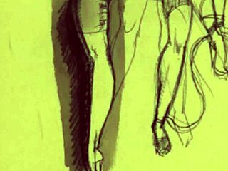 Beautiful vintage illustration captures erotic moments from anime history