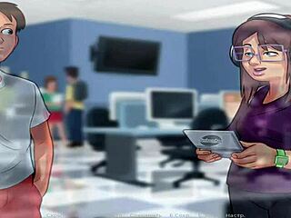 in summertimesaga, he has sex with a chubby girl in headphones.