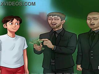 in summertimesaga, he has sex with a chubby girl in headphones.