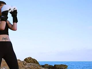 boxer bound and spanked before rimming dom by balearic sea in warrior-themed session