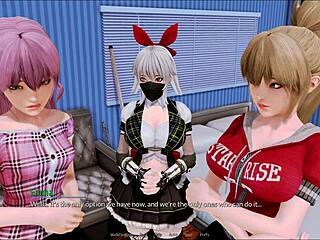 Exploring the harem hotel in this game adventure