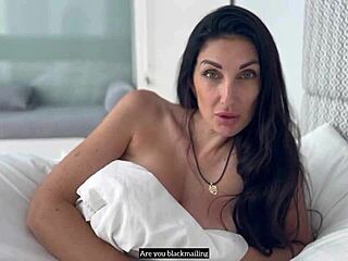 Hot milf in lingerie rides and bends over for cum on her pussy