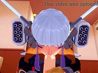 valkyrie gives pov blowjob in fantasy hentai sex