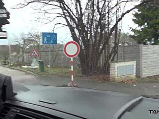 French Girl Joins Stranger in Van for Pussy Pounding Action