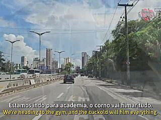 cristina almeida flashes tight shorts at gym in fortaleza ce