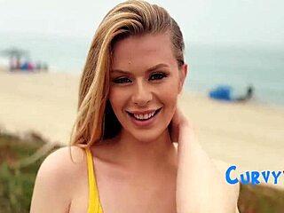 Curvy Blonde Teen 18+ Enjoys Rough Riding On Huge Ass.