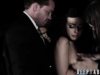 hung guys have a group session with a cute teen