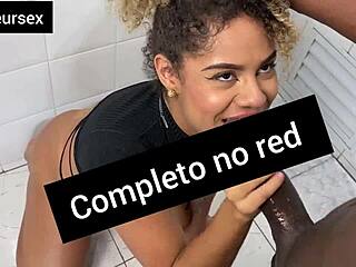 Latina Novinha's Hardcore Bathroom Fuck With Endowed Black Guy