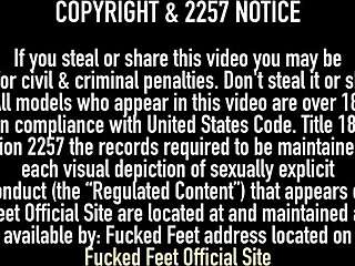 Busty Jessica Nyx Teases Philly John With Bare Feet And Natural Tits