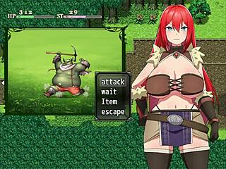 Redhead girl saves boy from bandits