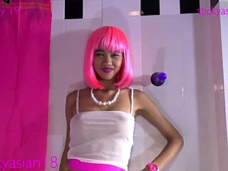 Stickyasian18 Cherry Gets Petite Pussy Fucked In Toilet With Creampie