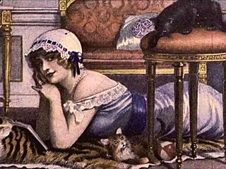 vintage cartoon featuring hairy characters in retro style