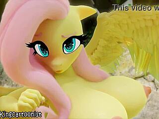 fluttershy from my little pony gets her big tits and ass fucked in furry tribute.