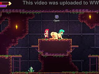 Scarlet Maiden's Hentai Gloryhole Blowjob with Futanari in Caves