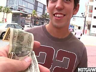 Hey, wanna see this cute twink get paid for action?