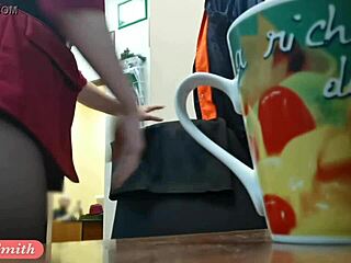 ive got a new job jeny smith gets naked at her new job hidden cam prank