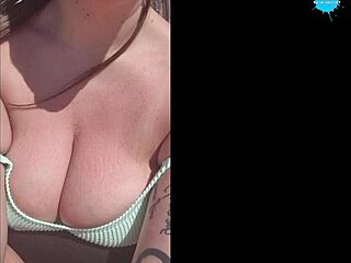 hey, wanna see my pink pussy topless on this public beach?