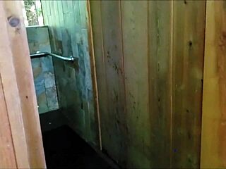 Teen 18+ Squirting in Public Outdoor Shower