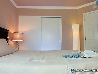 milf jess ryan shows off her big tits and monster cock toys