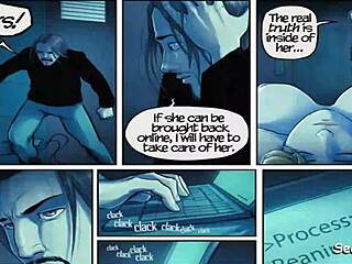 last resort - blonde anime doll sucks big cock, fucks with toys in group threesome