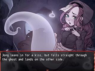 3D porn game with cute ghost girl and harem