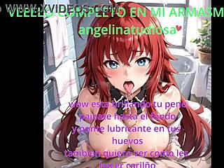 Anime hentai joi with rias gremory in study session