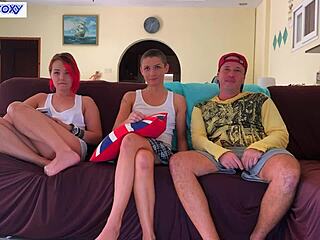 my heart races seeing her creampied while girlfriend watches tv