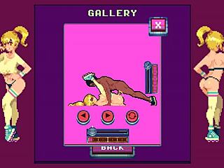 Cute roller babe in outdoor gangbang with bbc and bwc in hentai game ep 3