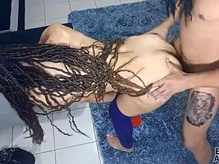 dancing with my hot stepsister led to fucking her big ass on the sofa, she's such a slut