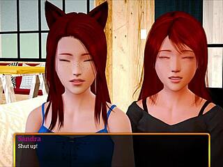 In my new family episode 445, they focus on big tits and ass in this hentai anime game.