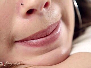 Busty Lexxi Steele's First Threesome Experience With Big Cock Licking Piercing