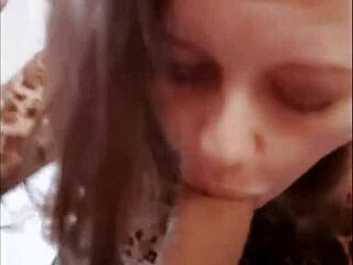 2112 TEC straight view French amateur black leather pants multi-colored thong satin grey shirt heels rimming doggystyle POV.