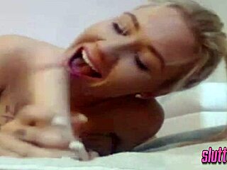 Sexy brunette with big ass jumps on dick for cum in mouth in bedroom