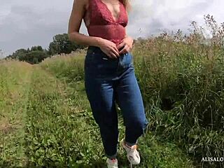 Rain Caught Couple FUCKING Hard in Car with Double Cum