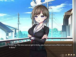 luna gives a blowjob in ghost marriage hentai game night 1