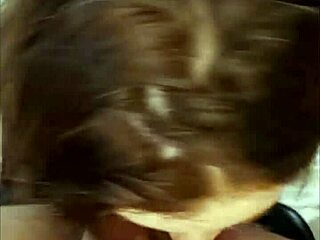 2112 TEC straight view French amateur black leather pants multi-colored thong satin grey shirt heels rimming doggystyle POV.