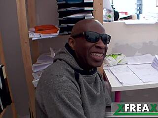 russian traveller nataly gets fucked in the ass by mike at an office