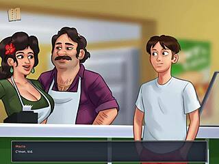 What happens in Summertime Saga 122 with big ass anime action?